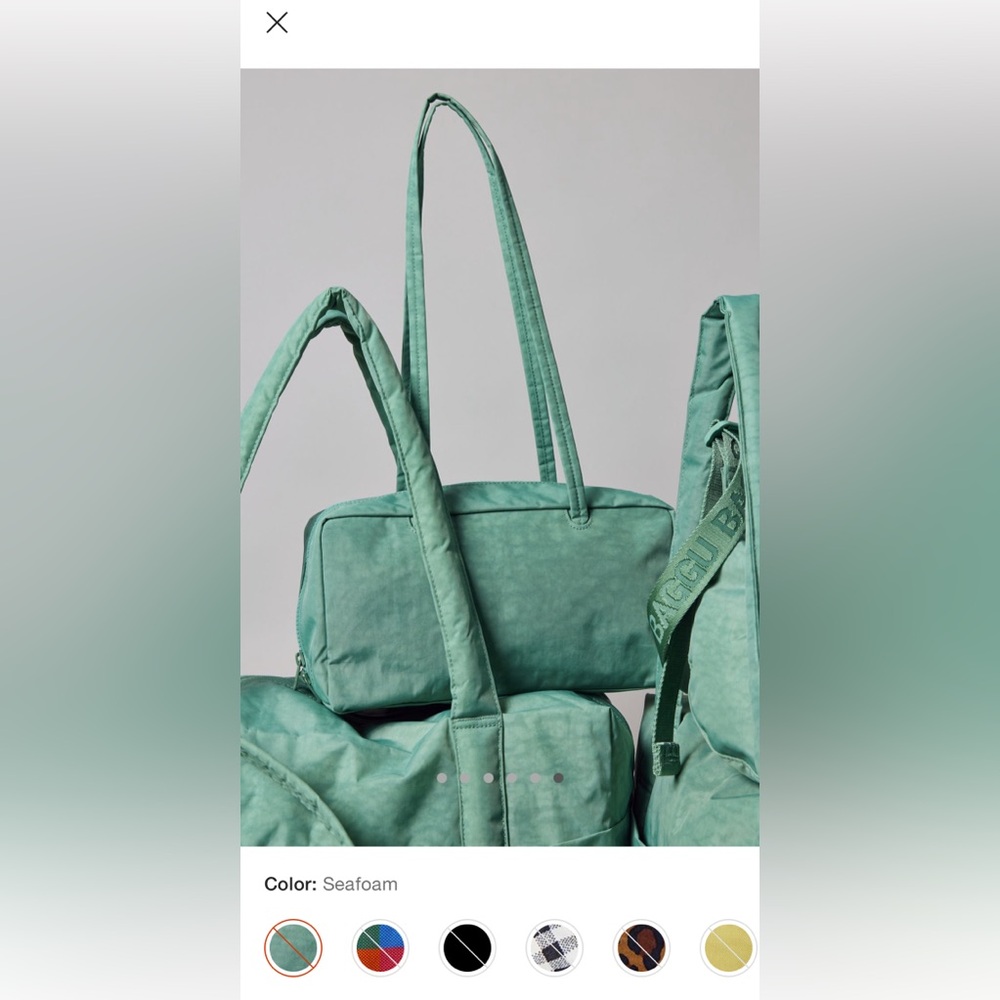 UO Exclusive Baggu Bowler Bag - Seafoam